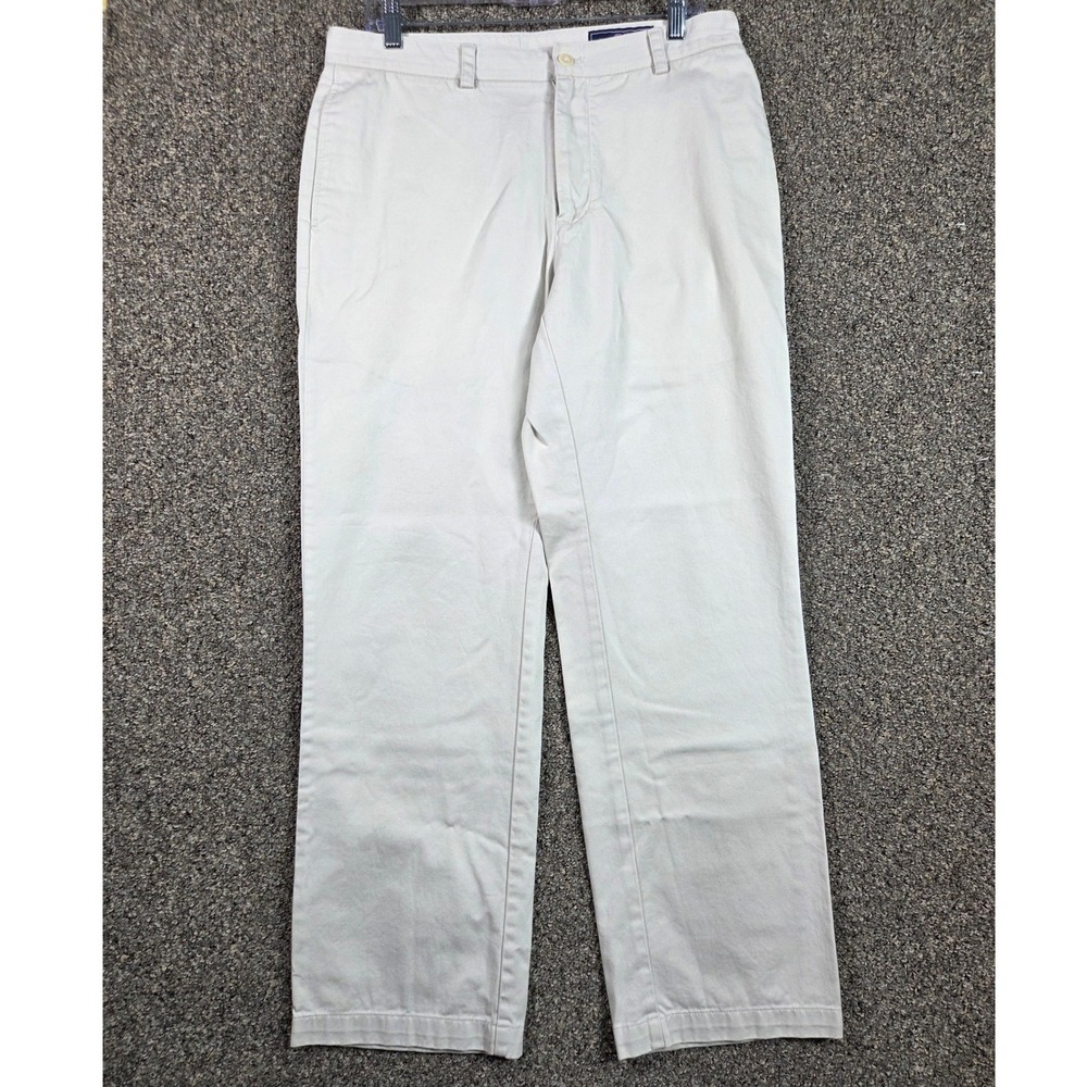 Vineyard Vines Pants Mens 33x30 Beige Cotton Twill Chino Preppy Office Casual